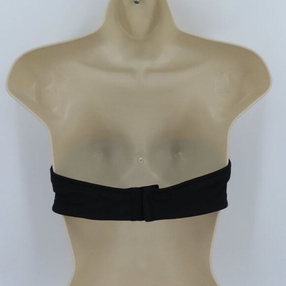 VTG Ralph Lauren 36C Bra Strapless Underwire Black Embroidered Slinky Smooth Y2K - Picture 4 of 11